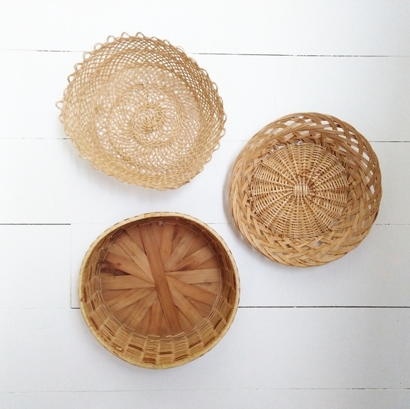 Vintage Wicker Wall Baskets - Picture 1 of 7